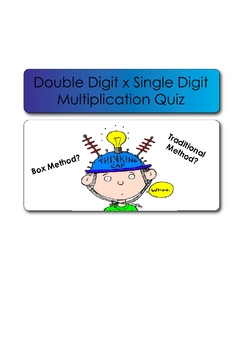 Preview of SMART Response - 2-digit x 1-digit Multiplication Quiz