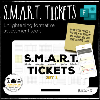 Preview of SMART Tickets 1 Microsoft Forms Digital Exit Tickets Distance Learning