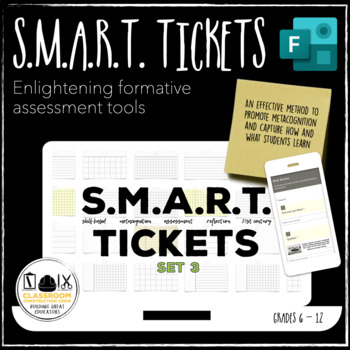 Preview of SMART Tickets 2 Microsoft Forms Digital Exit Tickets Distance Learning