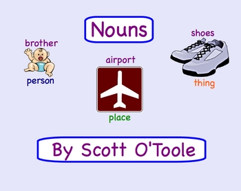 Preview of SMART board Noun Language Arts Lesson - (Smartboard noun Lesson)