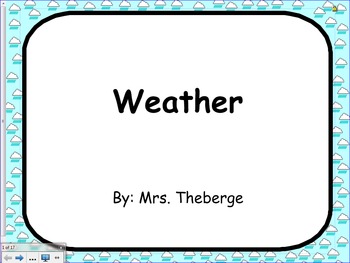 Preview of SMART board Weather Lesson