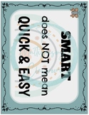 SMART doesn't mean EASY- BOHO poster