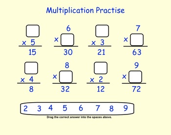 Preview of SMARTBOARD:  Multiplication Practise Games 2
