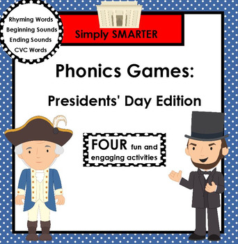 Preview of SMARTBOARD PHONICS GAMES:  Presidents' Day Edition