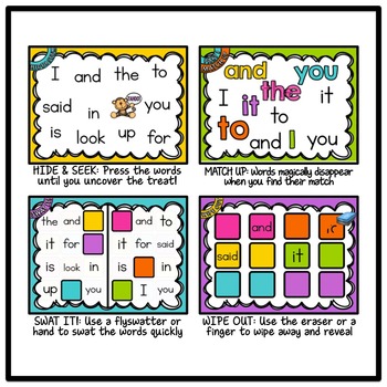 interactive sight word game