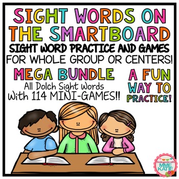 Preview of SMARTBOARD Sight Words and Interactive Mini-Games - Mega Bundle (Sets 1-19)