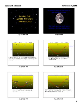 Preview of SMARTBOARD lesson on earth, the moon, and the solar system