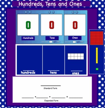 Preview of SMARTBoard Interactive Place Value-Base Ten, Standard, Expanded, and Word Forms