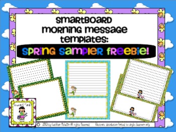 Morning Templates For Smart Board Worksheets Teaching Resources Tpt