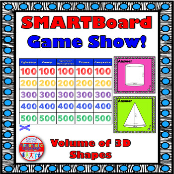 Preview of Volume of 3D Shapes SMARTBoard Game Show