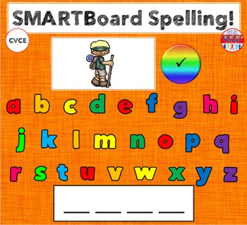 Preview of Spelling CVCE Words SMARTBoard Lesson