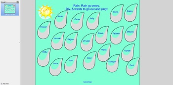 Preview of SMARTBoard attendance - raindrops