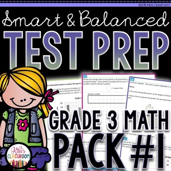 Preview of SBAC Math Test Prep 3rd Grade - Printable Practice for Standardized Tests