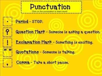 Preview of SMARTboard Punctuation