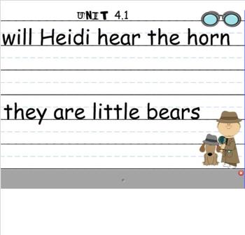 Preview of SMARTboard Reading Street Fix it Sentences Kindergarten Units 4-6