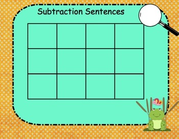 Preview of SMARTboard Subtraction Sentence Practice