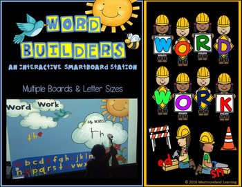 Preview of SMARTboard Word Builders Letter Word Work Interactive Literacy Center