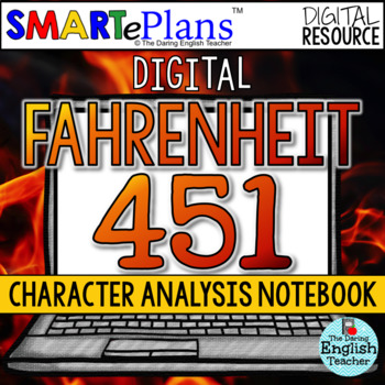 Preview of SMARTePlans Digital Fahrenheit 451 Character Analysis Interactive Notebook