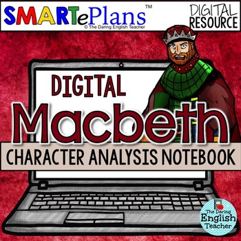 Preview of SMARTePlans Digital Macbeth Character Analysis Interactive Notebook