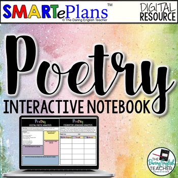 Preview of Digital Poetry Interactive Notebook (SMARTePlans) - Distance Learning