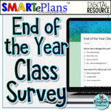 Digital End of the Year Class Survey for secondary students