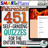 Fahrenheit 451 Digital Self-Grading Quizzes - Distance Learning