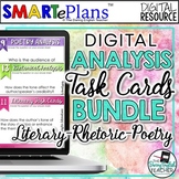 Digital Literature, Rhetoric, Poetry Digital Task Cards - 
