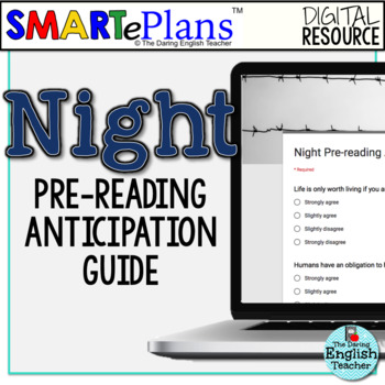 Preview of SMARTePlans Night Pre-reading Anticipation Guide in Google Forms
