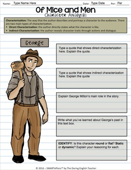 Character Analysis Of Mice And Men
