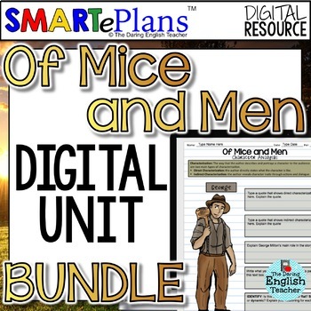 Preview of Of Mice and Men Digital Teaching Unit Bundle - Distance Learning