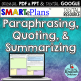 Paraphrasing, Quoting, & Summarizing (Digital & Print Bund