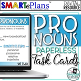 Digital Pronouns Task Cards for Secondary ELA (80 Cards) -