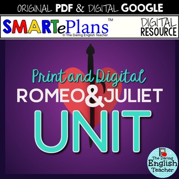 Preview of Romeo and Juliet Digital & Print Teaching Unit - Distance Learning