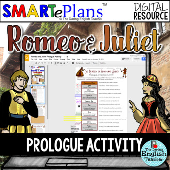 Preview of SMARTePlans Romeo and Juliet Prologue Activity for Google Drive