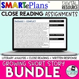 Short Stories Digital Close Reading Growing Bundle - Remot