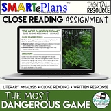 The Most Dangerous Game Digital Close Read - Distance Learning