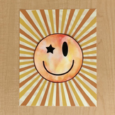 SMILEY FACE SUNS WATERCOLOR CRAFT.