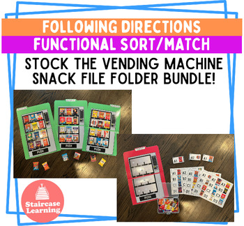 Preview of SNACK Vending matching MATCH and STOCK file folders BUNDLE