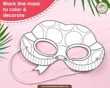 elasticitet segment Unravel SNAKE Mask: Color and Black Line by Tea Time Monkeys | TPT