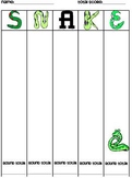 SNAKE Math Dice Game - Student Game Template
