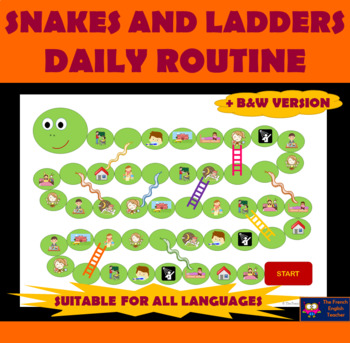 Daily Routines Slides and Ladders Game 