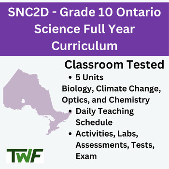 Preview of SNC2D - Ontario Grade 10 Science Complete Semester