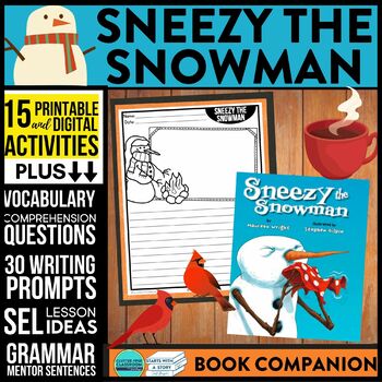 Preview of SNEEZY THE SNOWMAN activities READING COMPREHENSION - Book Companion read aloud