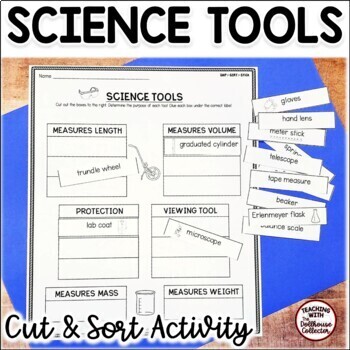 SNIP*SORT*STICK: SCIENCE TOOLS Cut and Sort Activity by The Dollhouse ...