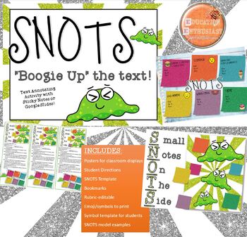 Preview of SNOTS-Small Notes on the Side Annotating Activity-PDF/PPT versions