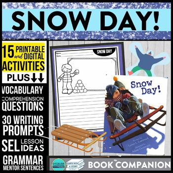 Preview of SNOW DAY activities READING COMPREHENSION worksheets - Book Companion read aloud