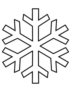 Preview of Snowflake Outline, Colouring page, freebie, FREE