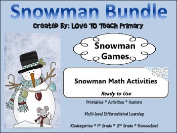 Preview of SNOWMAN BUNDLE: Snowman Games and Snowman Math