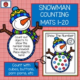 SNOWMAN COUNTING MATS  1-20