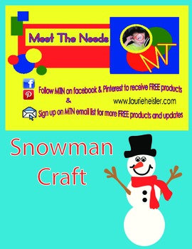 Preview of SNOWMAN Construction Paper Craft